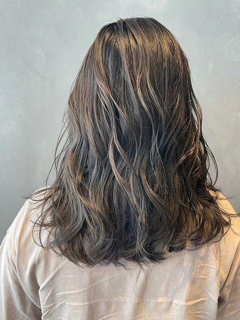 髪質改善カラー×ゆるふわパーマ ハイライト 透明感カラー#2