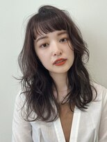 ノイカーム(noi Calm) 顔周りレイヤーカットグレージュカラーくびれボブベージュカラー