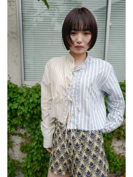 マウロア(MAULOA) 【MAULOA】バイオレット 伸ばしかけボブ 顔周りレイヤー