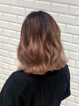 イヴ 新浦安店(Eve) こなれミディ大人女子ミルクティーピンクアッシュうるツヤ