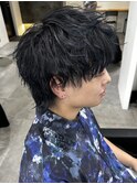 メンズマッシュパーマニュアンスパーマスパイラルパーマ刈り上げ