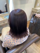 ニュイ 高槻 阪急茨木店(nui)&nbsp;黒髪ボブルフネビージュ小顔ワンレンスペインカール