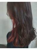 20代30代インナーカラーオレンジ