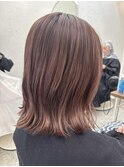 春カラー☆ピンクベージュ/外はねボブ/20代～50代