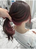 インナーカラーｘイヤリングカラーｘフェイスフレーミング