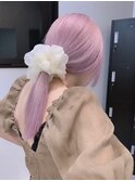 14164ブリーチ＆ダブルカラーベビーピンクホワイトピンク