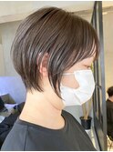 横浜西口大人ショートボブくびれショートヘア切りっぱなしボブ
