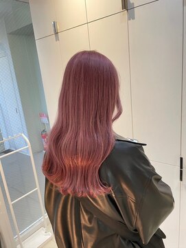 ヘアサロン ガリカ 表参道(hair salon Gallica) 韓国風派手髪ピンクモーブ/韓国風ゆるふわロング