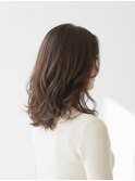 #40代50代セミロングニュアンスパーマくせ毛活かしウェーブ銀座