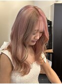 マロンカラー　パールピンク×ミルクティーベージュ