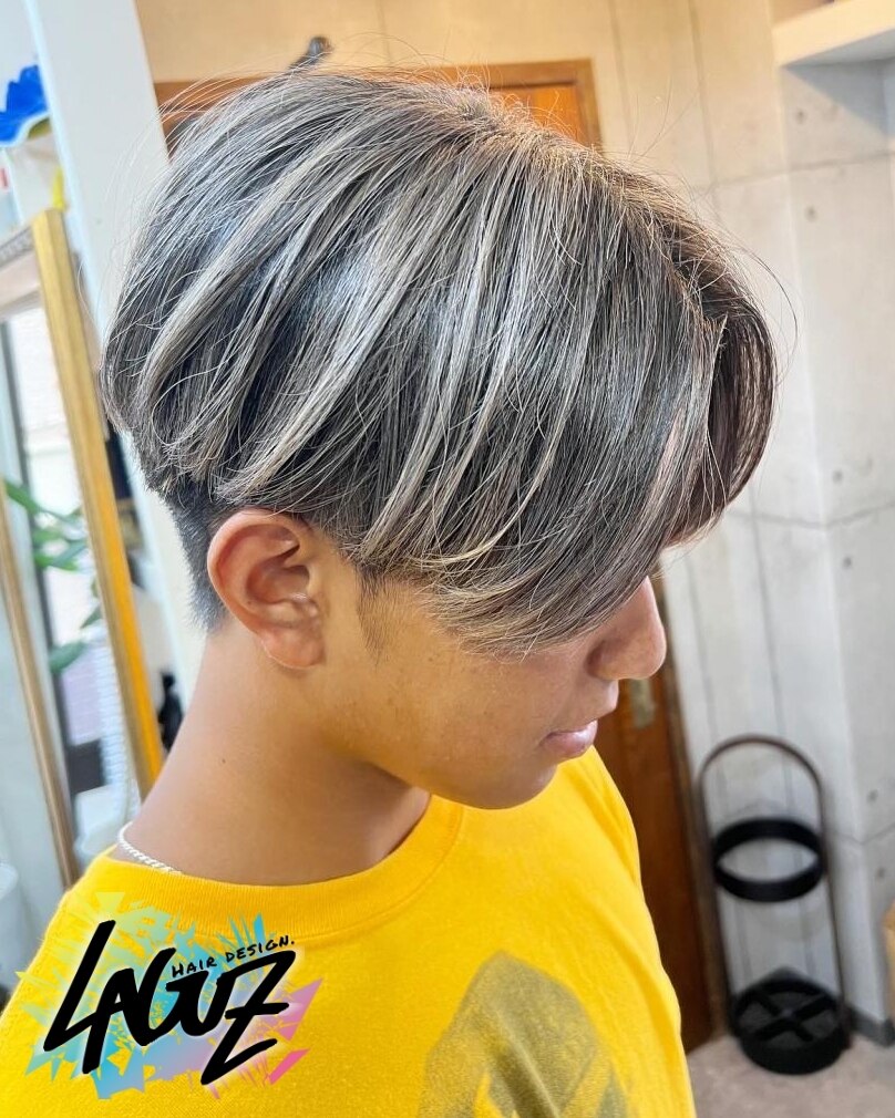 ホワイトメッシュ × センターかきあげマッシュ：L188791517｜ラグズ