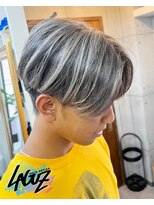 ラグズ 茅ヶ崎(LAGUZ)&nbsp;ホワイトメッシュ × センターかきあげマッシュ