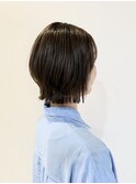 透け感ダークアッシュボブ