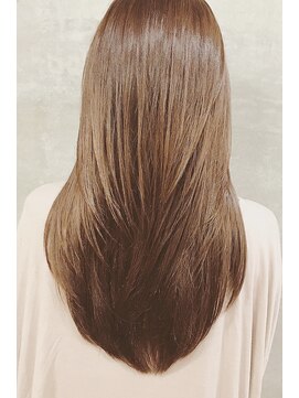 美容室 ファクト(fact) 乾かすだけ◎艶感ストレート×透明感美肌ナチュラルカラー