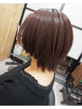 ヘアテリア リュウ 大塚(hair teria ryu) ブリーチ無しピンクブラウンウルフスタイル