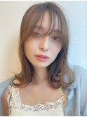 【神田安優奈】シースルーバングの切りっぱなしボブ
