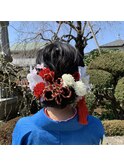 サイド編み込みローポジションアップ