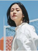 センターパート モードなスリークボブ