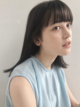 アンドレイ 表参道(andrey) [ANDREY]グレーベージュ/レイヤーロング/前髪パーマ黒髪カタログ