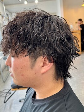 フゥ 宇都宮(FeU) 波巻きパーマメンズパーマメンズヘアツーブロックツイストパーマ