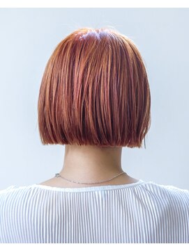 ルプラ ガーデン(le-pla garden) オレンジ#ボブ#切りっぱなし#ダブルカラー#ケアブリーチ#豊橋