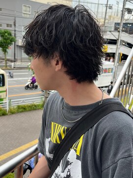 アイズ 海老名(AIZU) メンズウルフ 波巻きパーマ ウルフパーマ 波巻きスパイラル