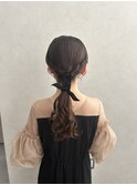 【qumu MARIKO】ローポニーアレンジ×お呼ばれヘアセット