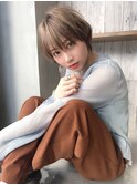 アッシュブラウン×ふんわり丸みショート【木更津】