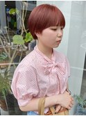 ブリーチなしダブルカラーで作る赤髪/落合