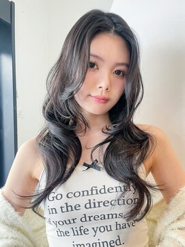 アイティーバイアルバム 八王子店(IT by ALBUM) ロング顔周りレイヤー韓国ヘアおくれ毛_F0626