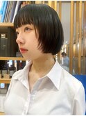 顔周りレイヤー/パツっとボブ/beautrium鎌倉小町　大冨ハナ