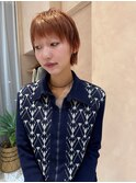 【晴音】ショートウルフ/オレンジベージュ/ショート/20代