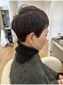 大人可愛い20代30代40代前下がりショートボブ丸みショート◎