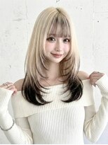 リシェイル(RICHAIR)&nbsp;デザインカラー ×レイヤー×インナー『ブロンド＋ブラック』