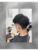 爽やかツーブロックショート