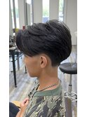 海外風センターパート×テーパーフェード