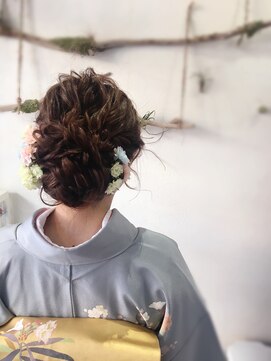 ヘアセットサロンエッジ(Edge) 訪問着カジュアルルーズシニヨン