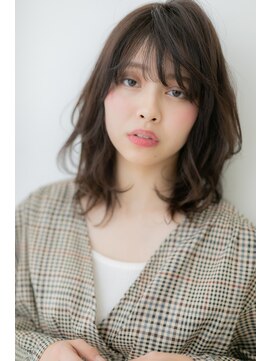 カバーヘア ブリス 上尾西口店(COVER HAIR bliss) 黒髪抜け感くせ毛風ゆるふわエアリーミディY上尾20代30代40代