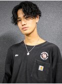 センターパート×ツイストスパイラル