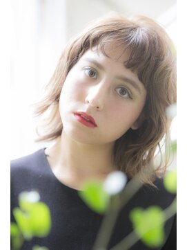 ミエル ヘア 新宿(miel hair) 〈mielhair新宿〉オン眉　透明感ボブ　イルミナカラー【新宿】