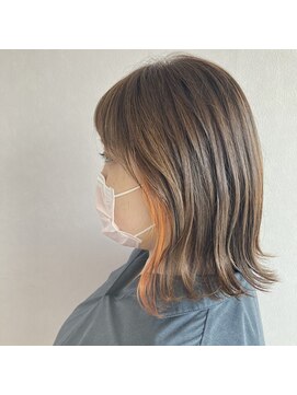 ヘアーモア(Hair More) オレンジインナー×外はね