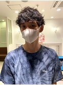 ツーブロックマッシュツイストスパイラルパーマ刈り上げ