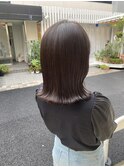 韓国 ミディアム くびれヘア 長めかきあげ前髪 エギョモリ