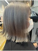 ホワイトシルバー|外ハネボブ|セクションカラー|西葛西ブリーチ