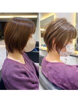 バンプ ギンザ(BUMP GINZA)&nbsp;くびれショート/マロンブラウン/大人ショートボブ／山口