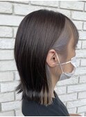 外ハネぷつっとボブ×フェイスフレーミングカラー