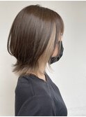 大人可愛い20代30代40代小顔ウルフレイヤーボブインナーカラー