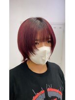 アッシュ 下北沢店(Ash)&nbsp;ショートウルフ×カシスレッド
