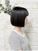 ぱつっとあご下ボブ