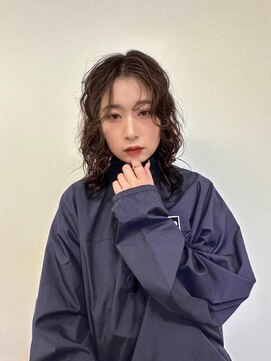 ワイビー ガーデンヴィラ店(y.be garden villa) #ミディアムパーマ風　＃前髪パーマ